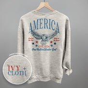 America Red & Blue Eagle (Back Print)